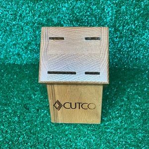Cutco Knives Basic Knife Set Block 4 Slot Wood Countertop Rack Oak USA